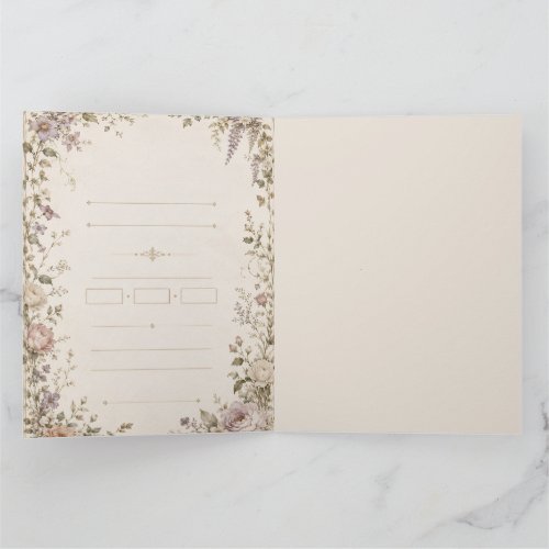 Vintage Garden Wedding Stationery style Thank You Card