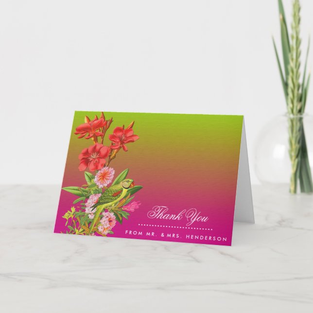 Vintage Garden Wedding Thank You (Front)