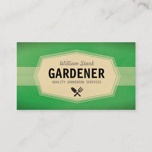 Vintage Gardener Business Cards (Front)