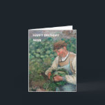 Vintage Gardener Camille Pissarro Birthday Card<br><div class="desc">Lovely vintage painting by Camille Pissarro entitled The Gardener - Old Peasant With Cabbage.  Send this card to the gardener in your life.  Easily personalize this design by editing the template text.</div>