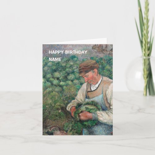Vintage Gardener Camille Pissarro Birthday Card