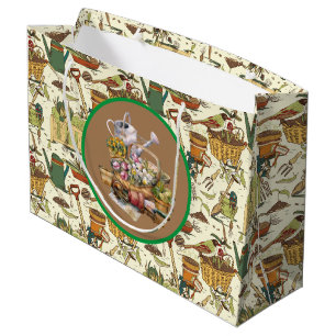 Vintage Gardener Large Gift Bag