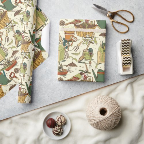 Vintage Gardener Wrapping Paper