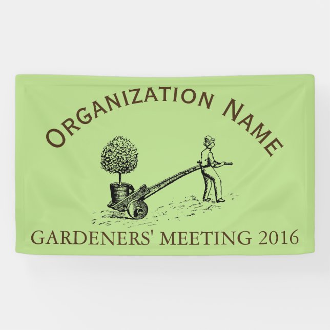 Vintage Gardeners Meeting customizable Banner 4 (Horizontal)