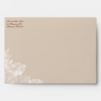 Vintage Gardenia Envelope 7" x 5" Greeting Card