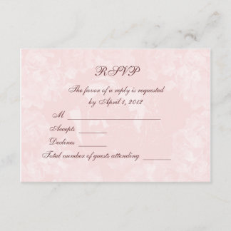 Vintage Gardenia RSVP Invitation Card