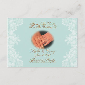 Vintage Gardenia Save The Date Invitation Card