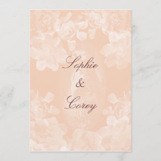 Vintage Gardenia Wedding Invitation