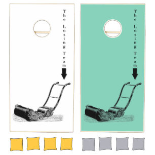 Vintage Gardening Tools Lawn Mower Cornhole Set