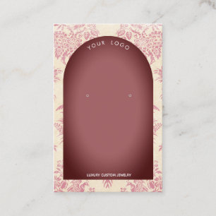Vintage Garnet Arch Earring Display Business Card