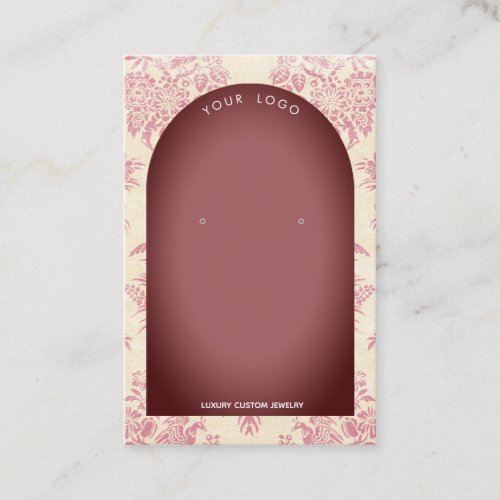 Vintage Garnet Arch Earring Display Business Card