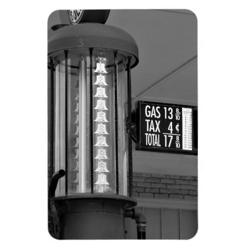 Vintage Gas Pump Face Photo Magnet