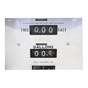 Vintage Gas Pump Face Placemat