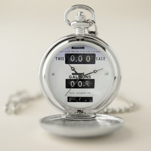 Vintage Gas Pump Face Pocket Watch