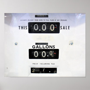 Vintage Gas Pump Face Poster