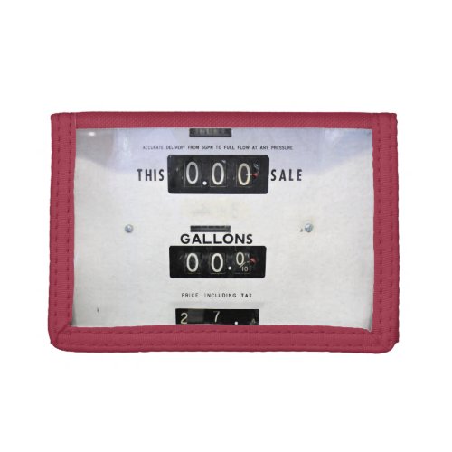 Vintage Gas Pump Face Trifold Wallet