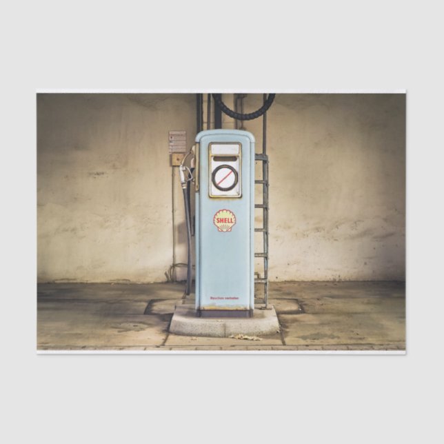 Vintage Gas Pump Tissue Paper (Front)