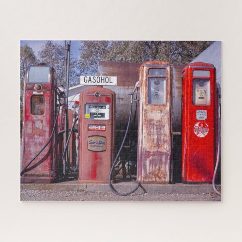 Vintage Gas Pumps Photo Jigsaw Puzzle