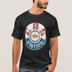 Vintage Gas Station Distressed Women Men T-Shirt