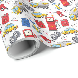 Vintage Gas Station Gift Wrapping Paper