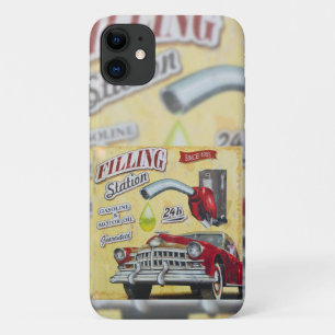 Vintage Gas Station sign. iPhone 11 Case