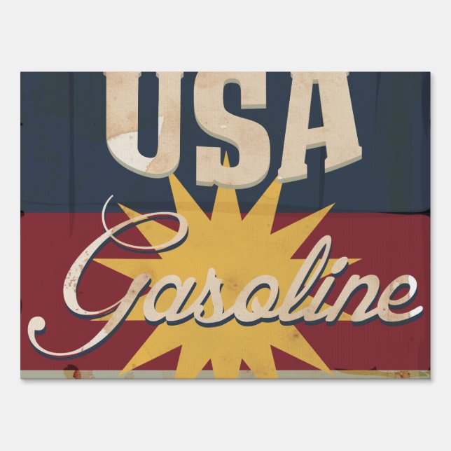 Vintage Gasoline Sign (Back)