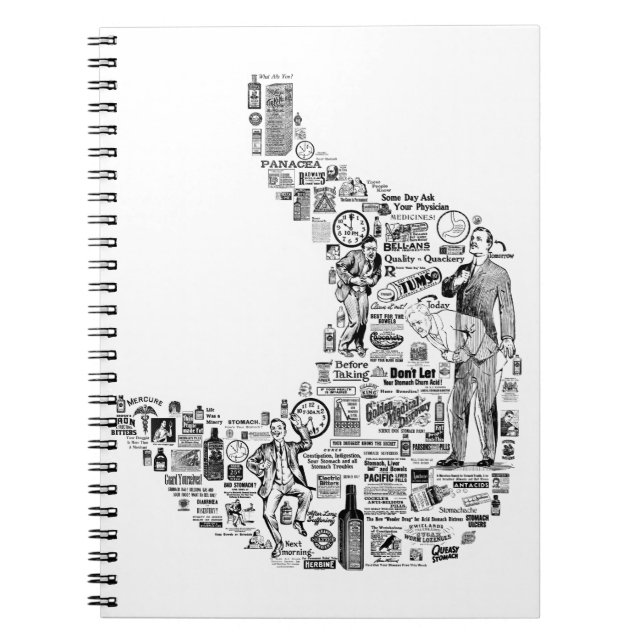 Vintage Gastroenterology - gastroenterologist gift Notebook (Front)