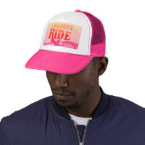Vintage Gay Cowboy White & Hot Pink Trucker Hat