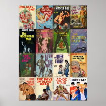 Vintage Gay Pulp Fiction Collage Version 3