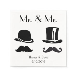 Vintage Gay Wedding Napkins
