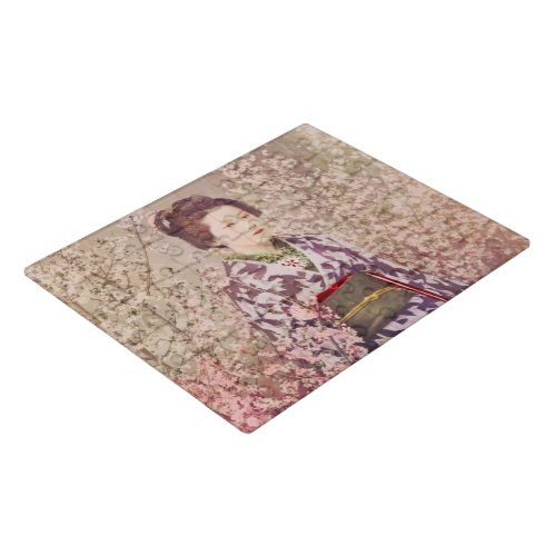 Vintage Geisha and Cherry Blossom Jigsaw Puzzle