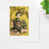 Vintage Geisha And Demon ACEO Business Card (Desk)