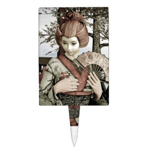 Vintage Geisha Cake Topper