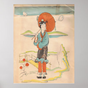 Vintage Geisha Poster