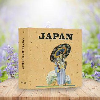 Vintage Geisha Travel Poster Scrapbook Photo Album