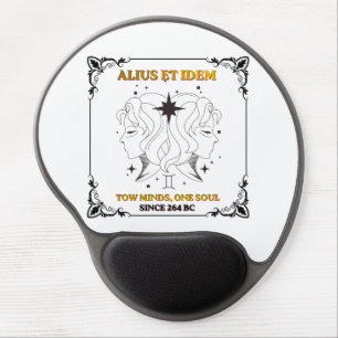Vintage Gemini Zodiac tarot card poster Gel Mouse Pad