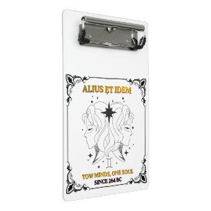 Vintage Gemini Zodiac tarot card poster Mini Clipboard