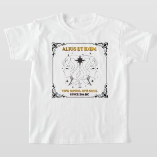 Vintage Gemini Zodiac tarot card poster T-Shirt