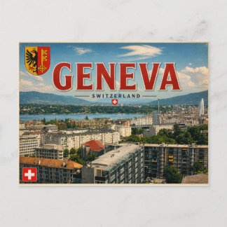 Vintage Geneva - Switzerland postcard