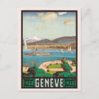 Vintage Geneva Switzerland Swiss Travel