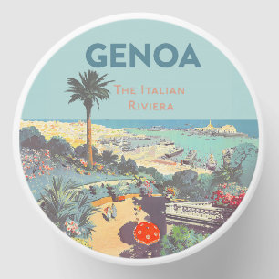 Vintage Genoa Italian Riviera Travel Poster 1931  Mini Candle Favors