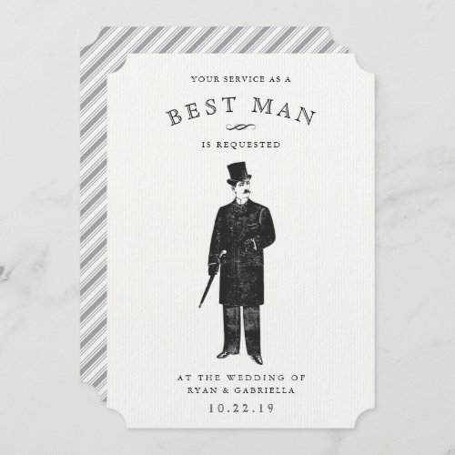 Vintage Gent | Best Man Request Card