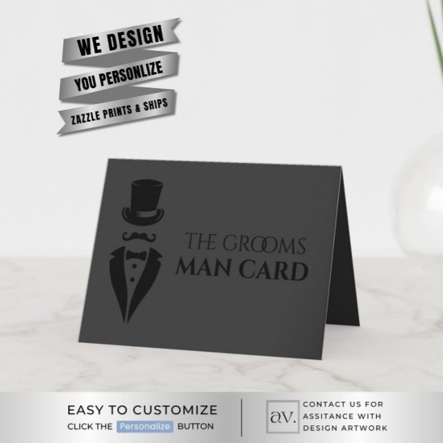 Vintage Gent GROOMSMAN Request Funny Proposal Card (Creator Uploaded)
