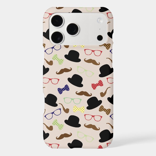 Vintage Gentleman Accessories Seamless Pattern Iphone Case (Back)