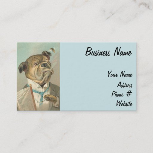 Customizable Vintage Gentleman Dog Business Cards