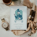 Vintage Gentleman | Groomsman Request Card<br><div class="desc">Ask your best guys to stand by your side with these unique will you be my groomsman cards featuring a vintage "Gentleman's Club" design. Add your custom wording to this design by using the "Edit this design template" boxes on the right hand side of the item, or click the blue...</div>