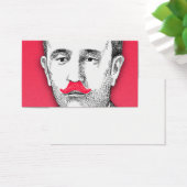 Vintage Gentleman With Funny Pink Mustache (Desk)