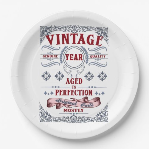 Vintage Genuine Quality Aged to Perfection Paper Plates