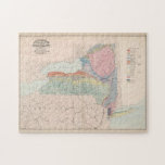 Vintage Geological Map Of New York State (1870) Jigsaw Puzzle at Zazzle
