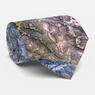Vintage Geological Map of The Alps (1876) Neck Tie